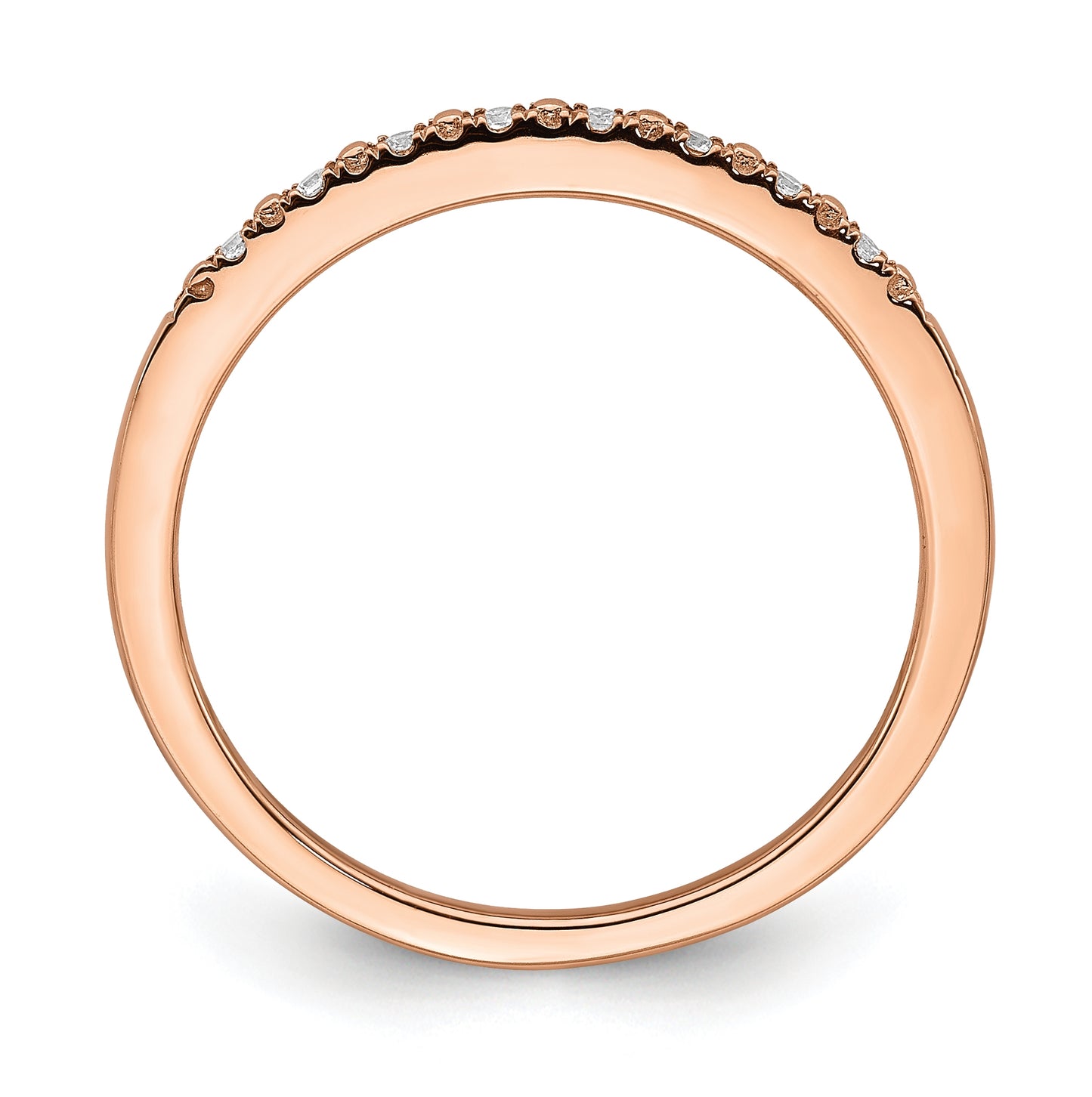 Blooming Bridal 14k Rose Gold 1/20 carat Diamond Complete Wedding Band