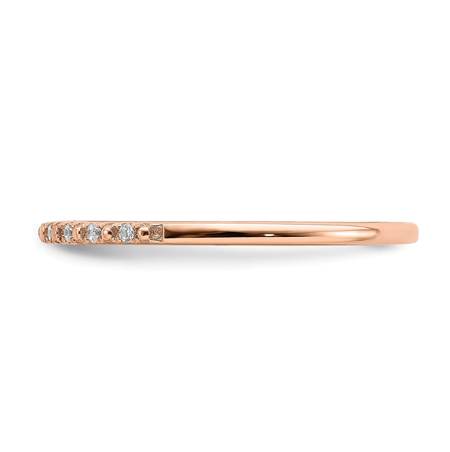 Blooming Bridal 14k Rose Gold 1/20 carat Diamond Complete Wedding Band