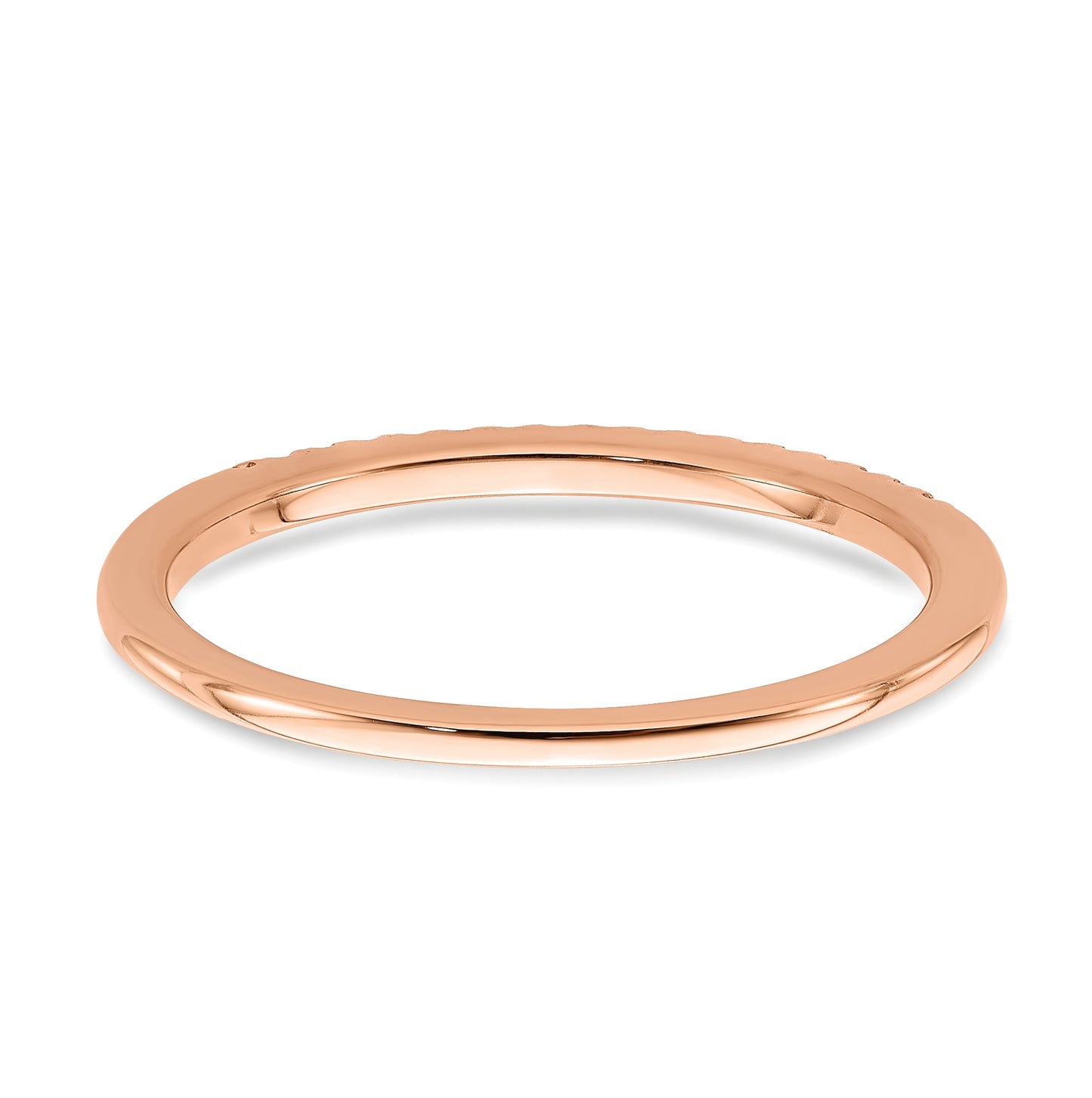 Blooming Bridal 14k Rose Gold 1/20 carat Diamond Complete Wedding Band