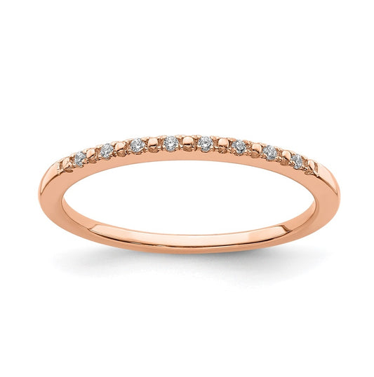Blooming Bridal 14k Rose Gold 1/20 carat Diamond Complete Wedding Band