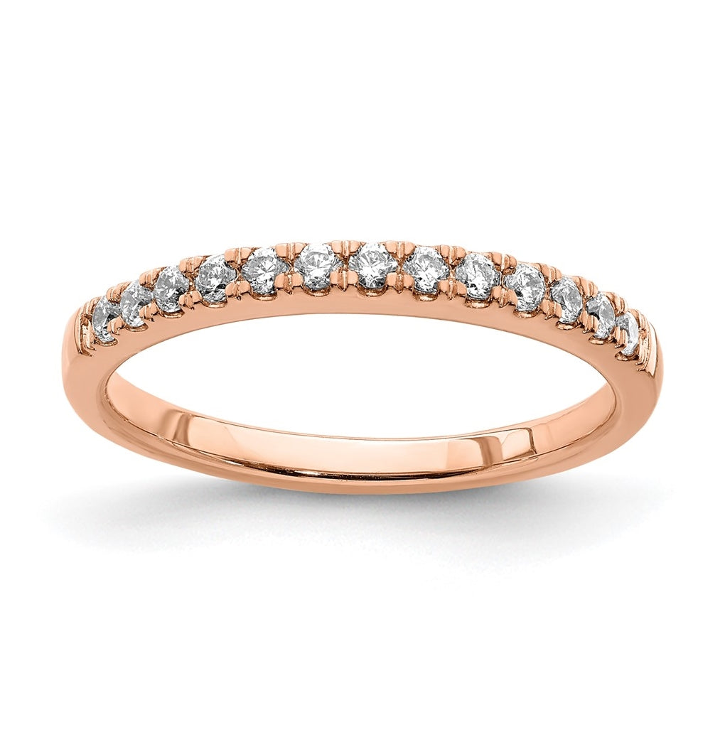 Blooming Bridal 14k Rose Gold 1/4 carat Diamond Complete Wedding Band