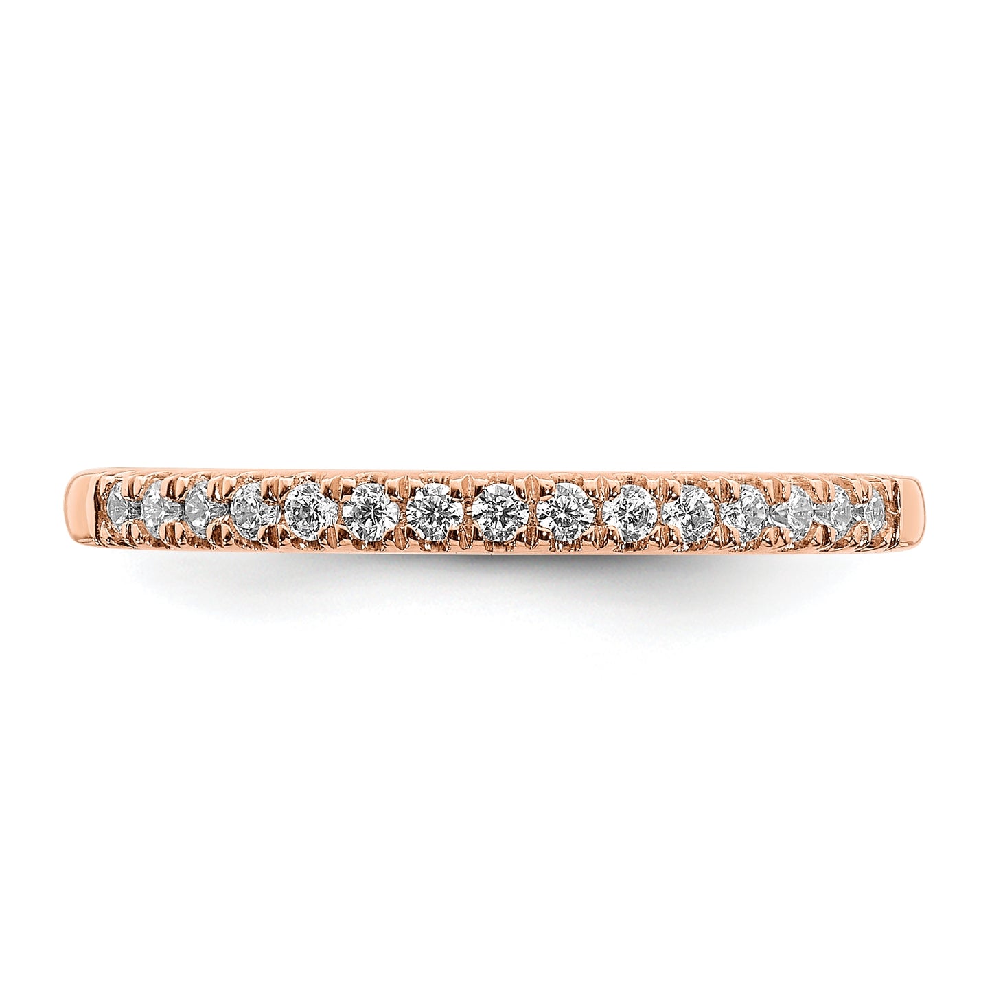 14k Rose Gold 1/8 carat Complete Diamond Wedding Band