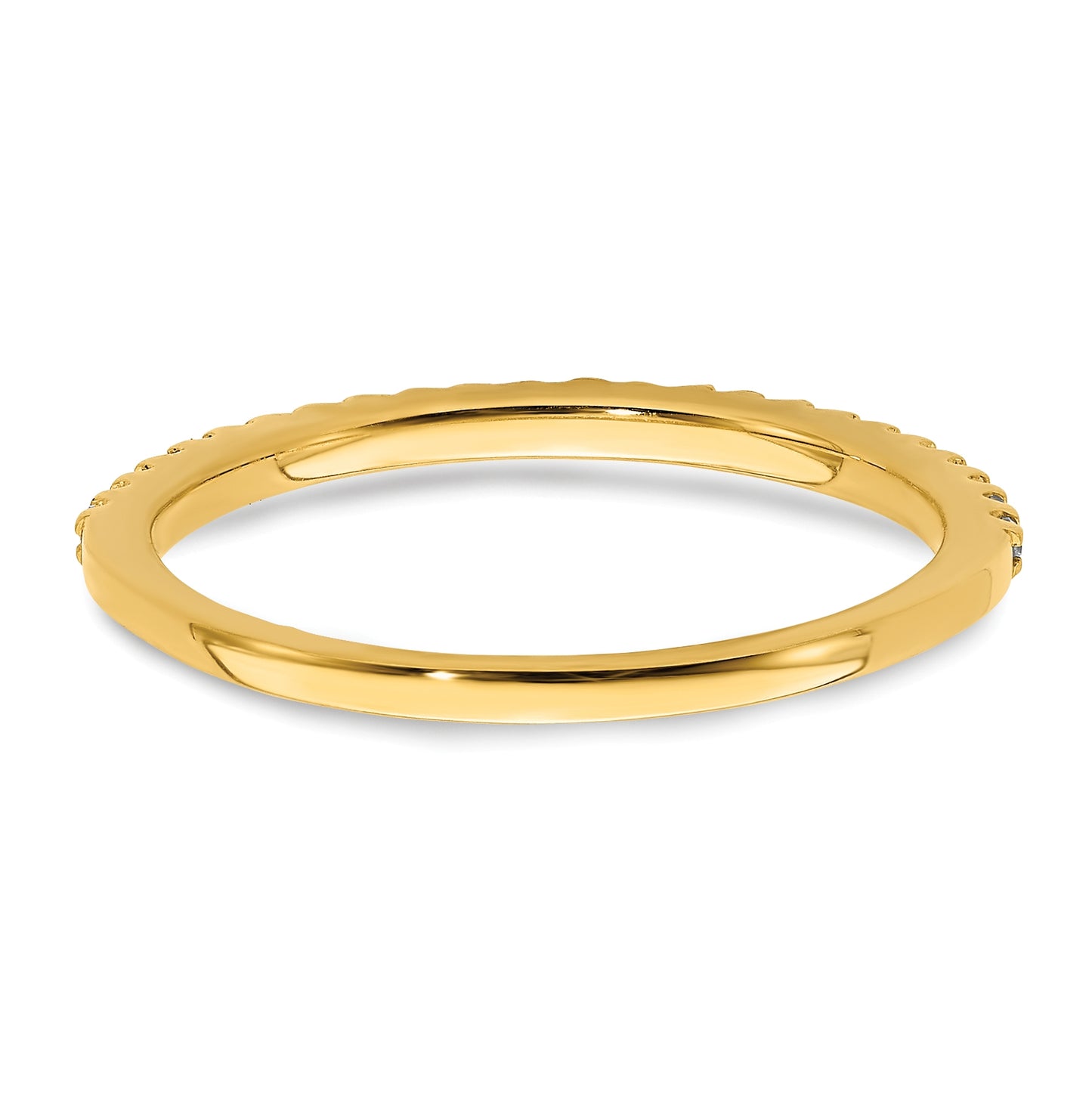 Blooming Bridal 14K Yellow Gold 1/8 carat Diamond Complete Wedding Band