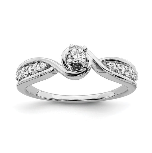 10k White Gold Diamond Engagement Ring