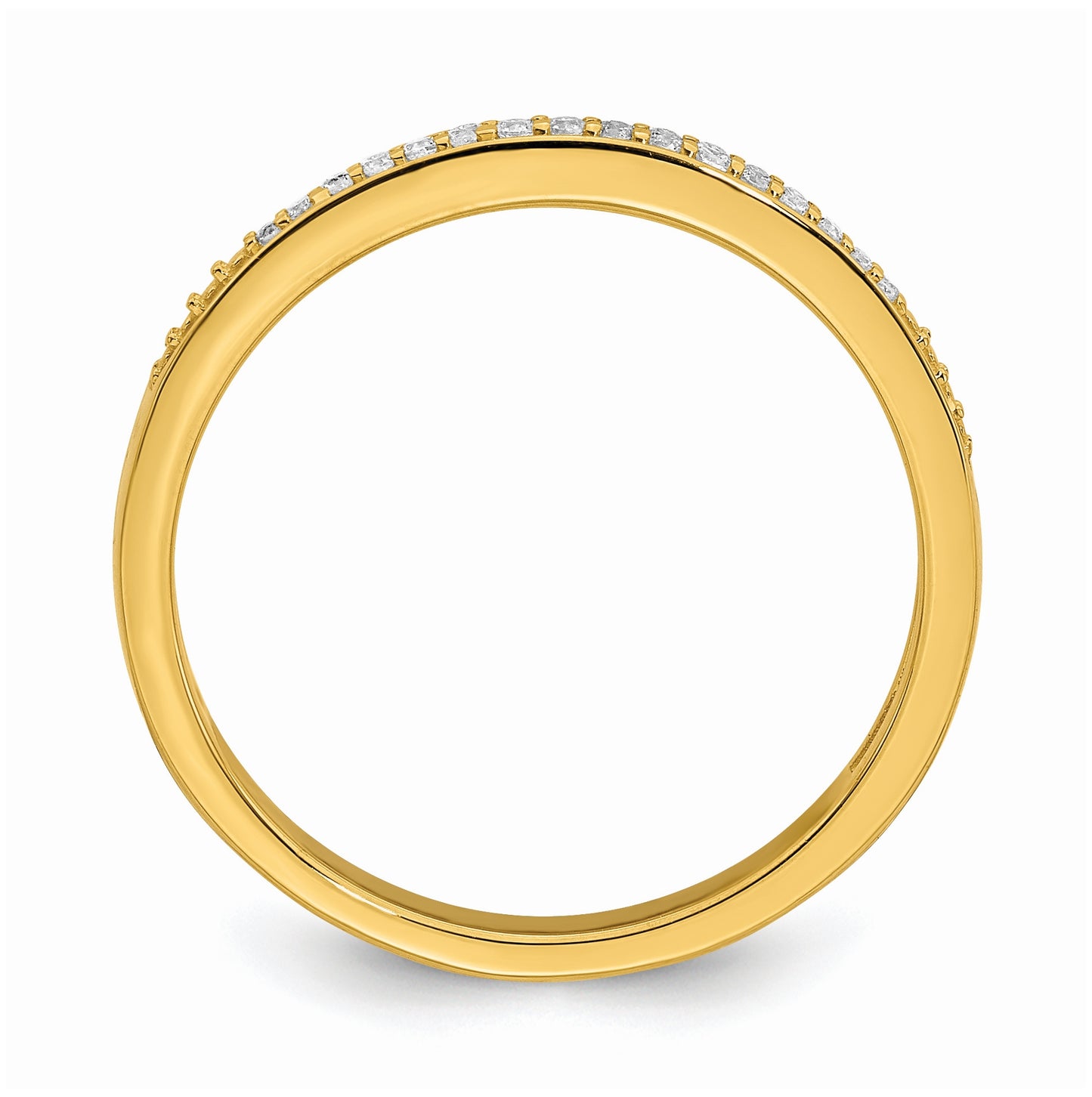 10k Yellow Gold 1/15 carat Diamond Complete Wedding Band