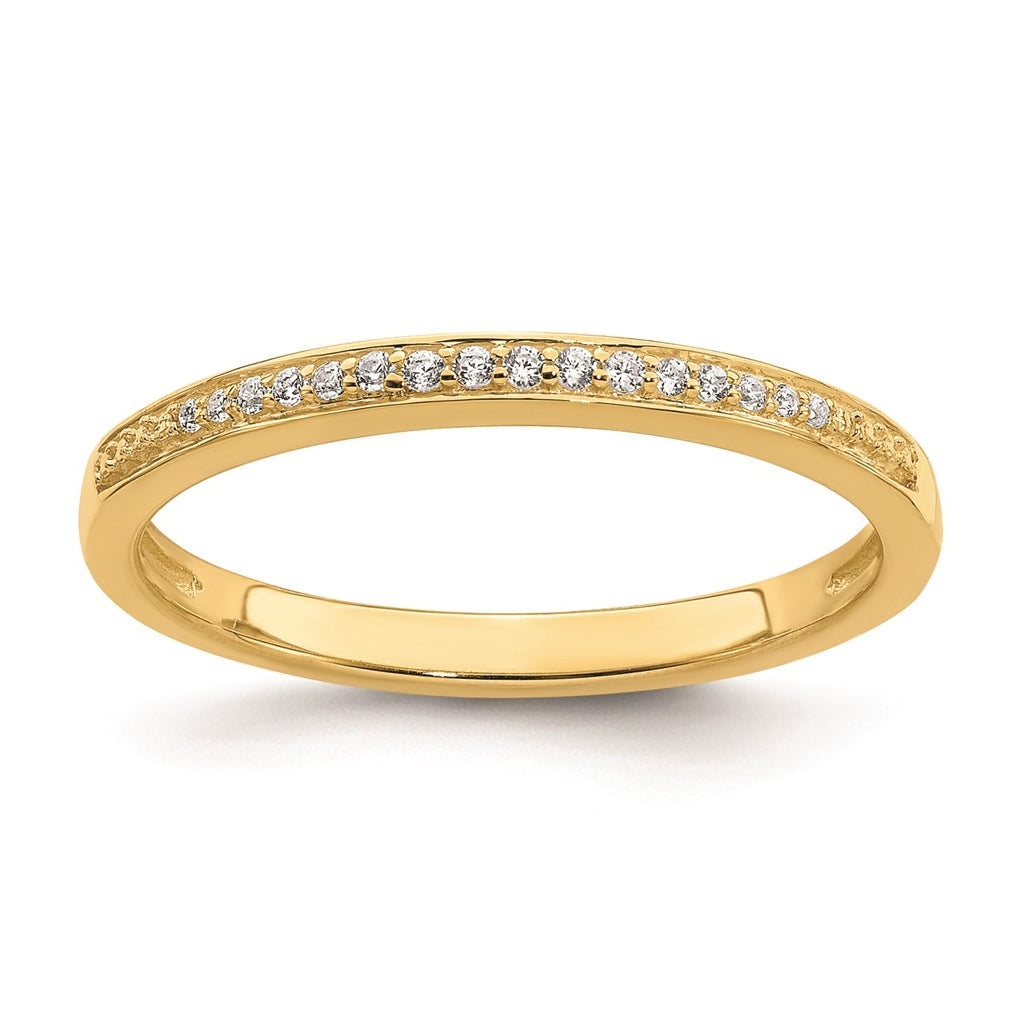 10k Yellow Gold 1/15 carat Diamond Complete Wedding Band