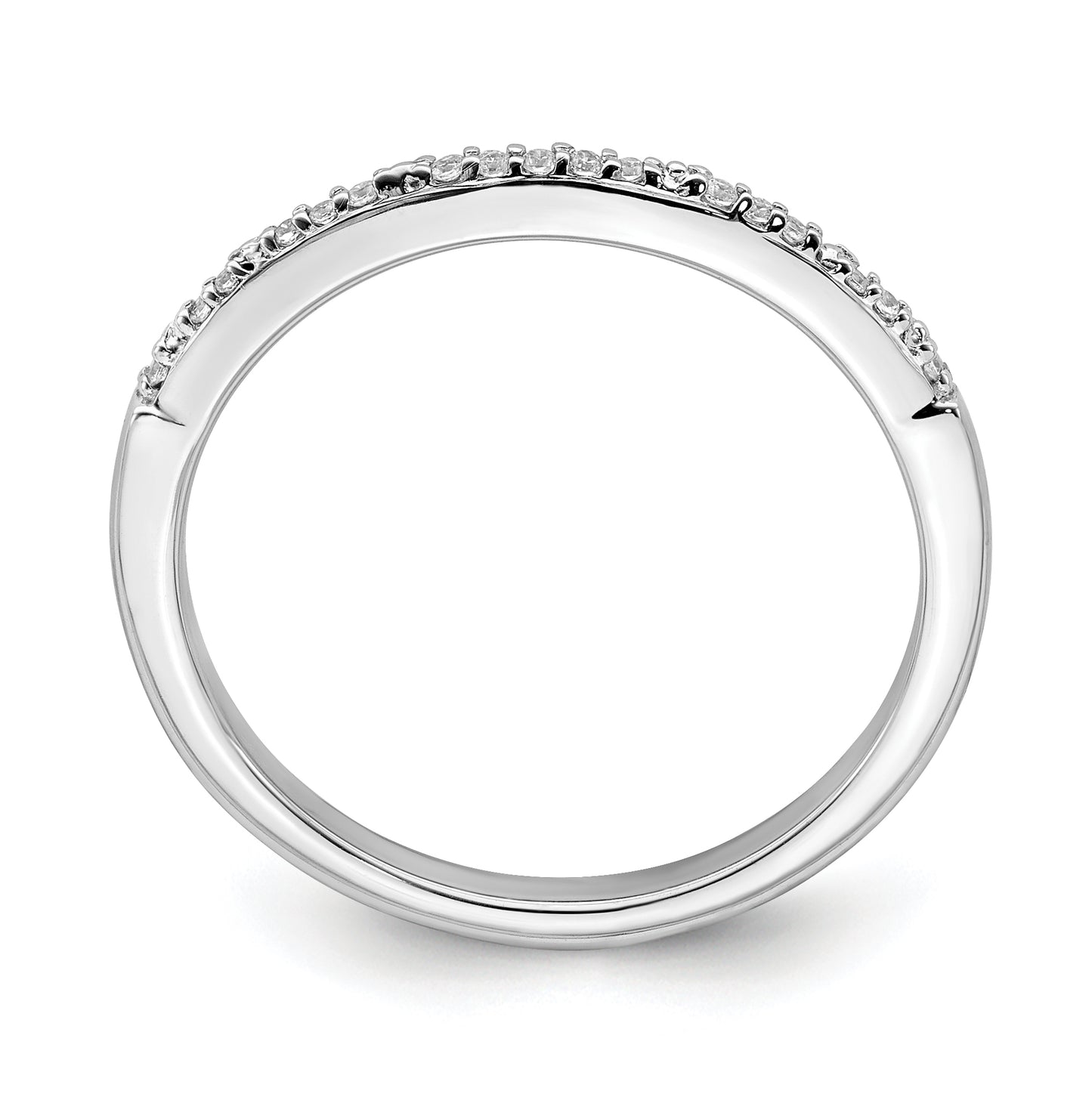 10k White Gold 1/20 carat Diamond Complete Wedding Band