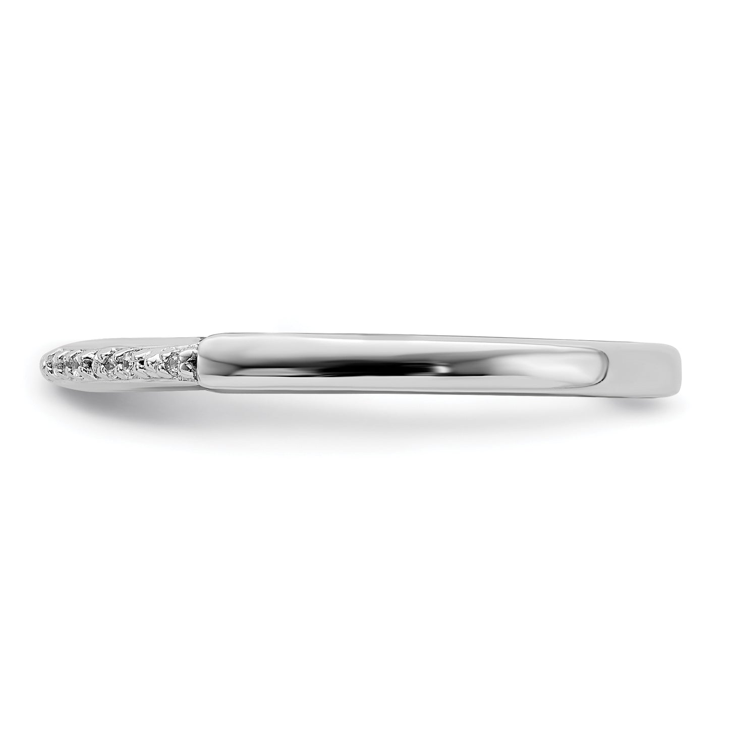 10k White Gold 1/20 carat Diamond Complete Wedding Band