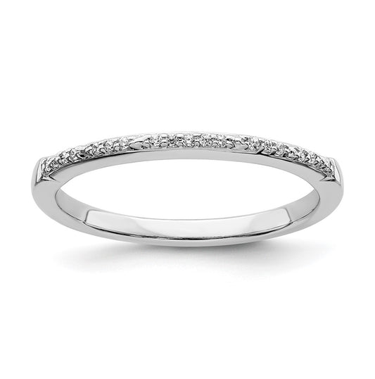 10k White Gold 1/20 carat Diamond Complete Wedding Band