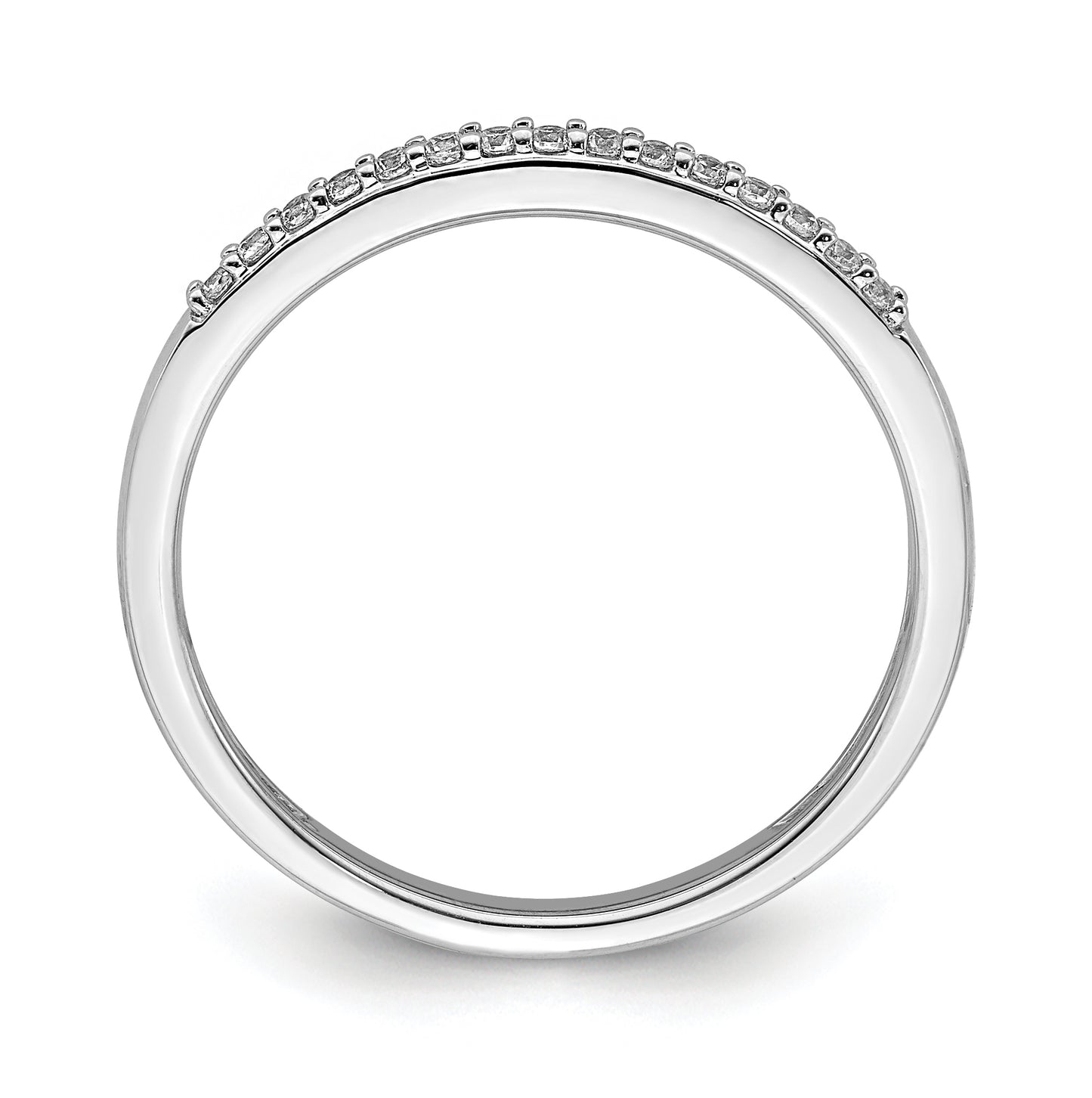 10k White Gold 1/10 carat Diamond Complete Wedding Band