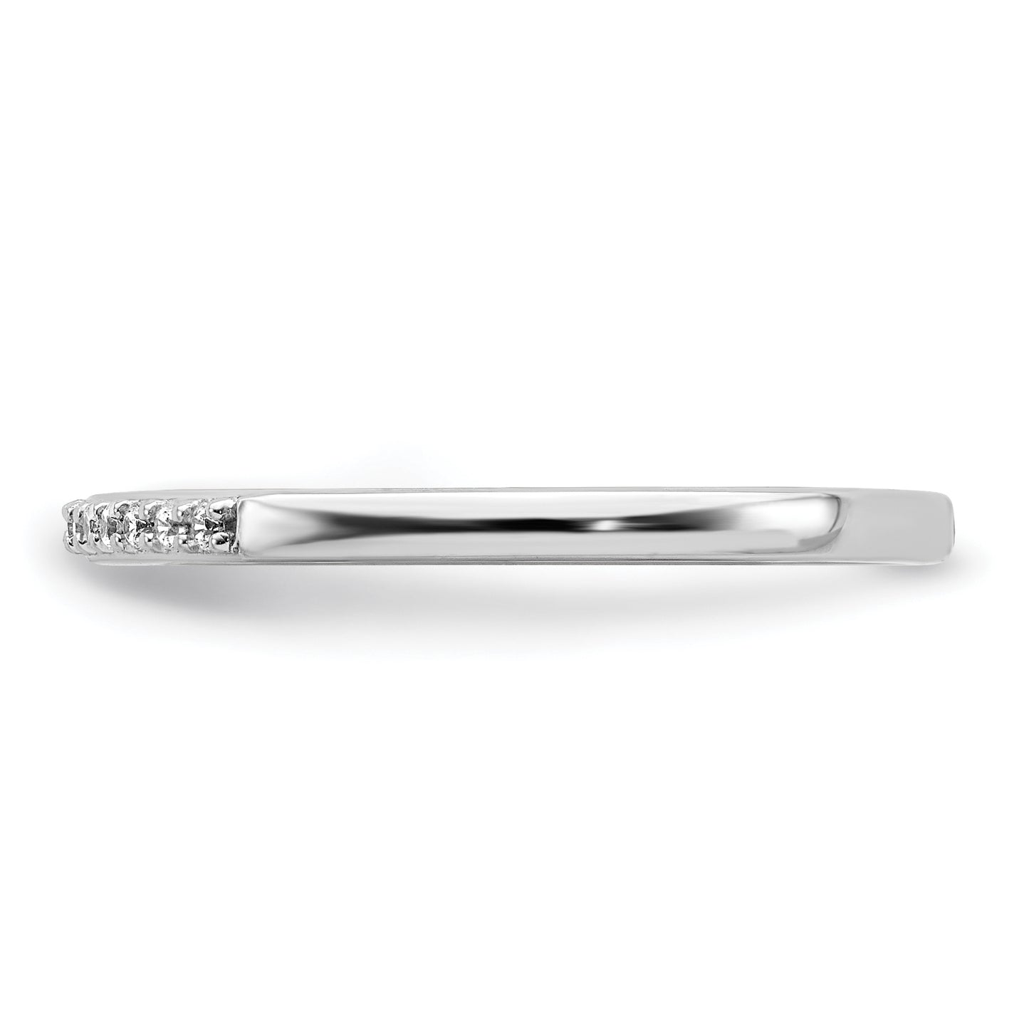 10k White Gold 1/10 carat Diamond Complete Wedding Band