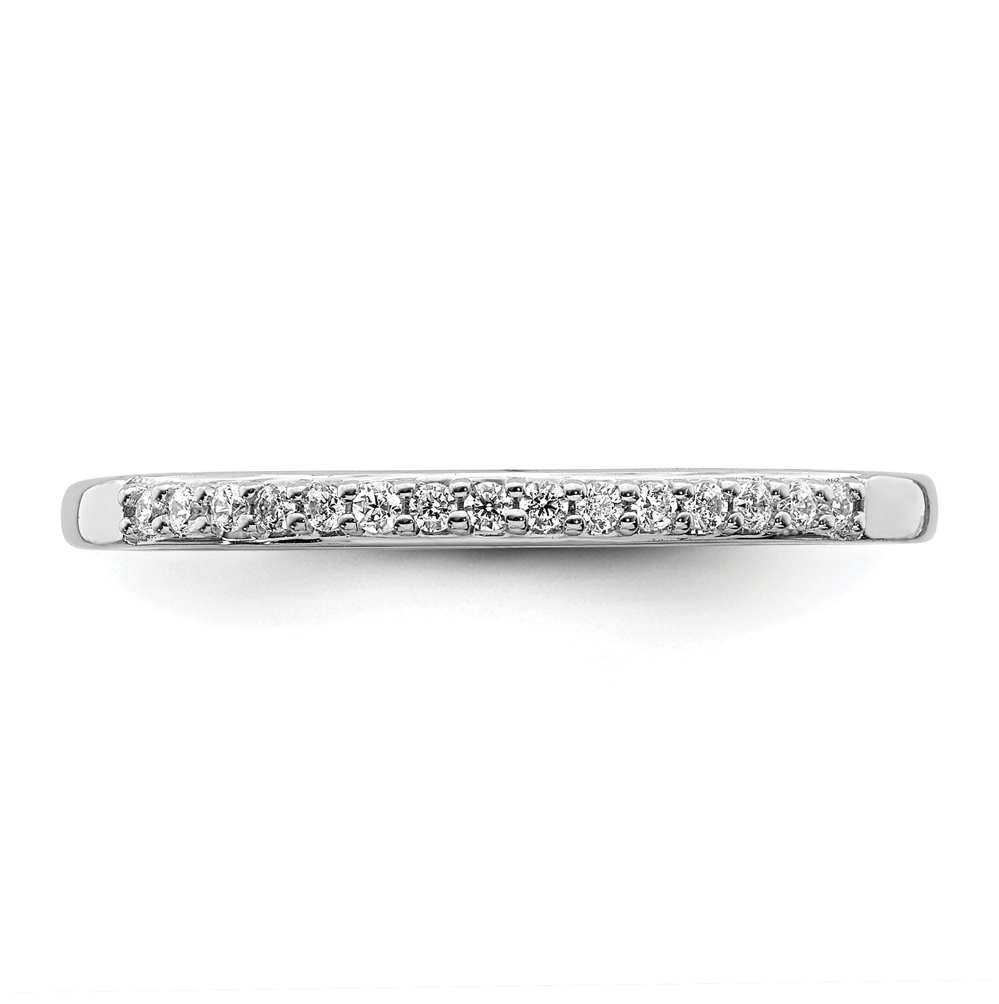 10k White Gold 1/10 carat Diamond Complete Wedding Band