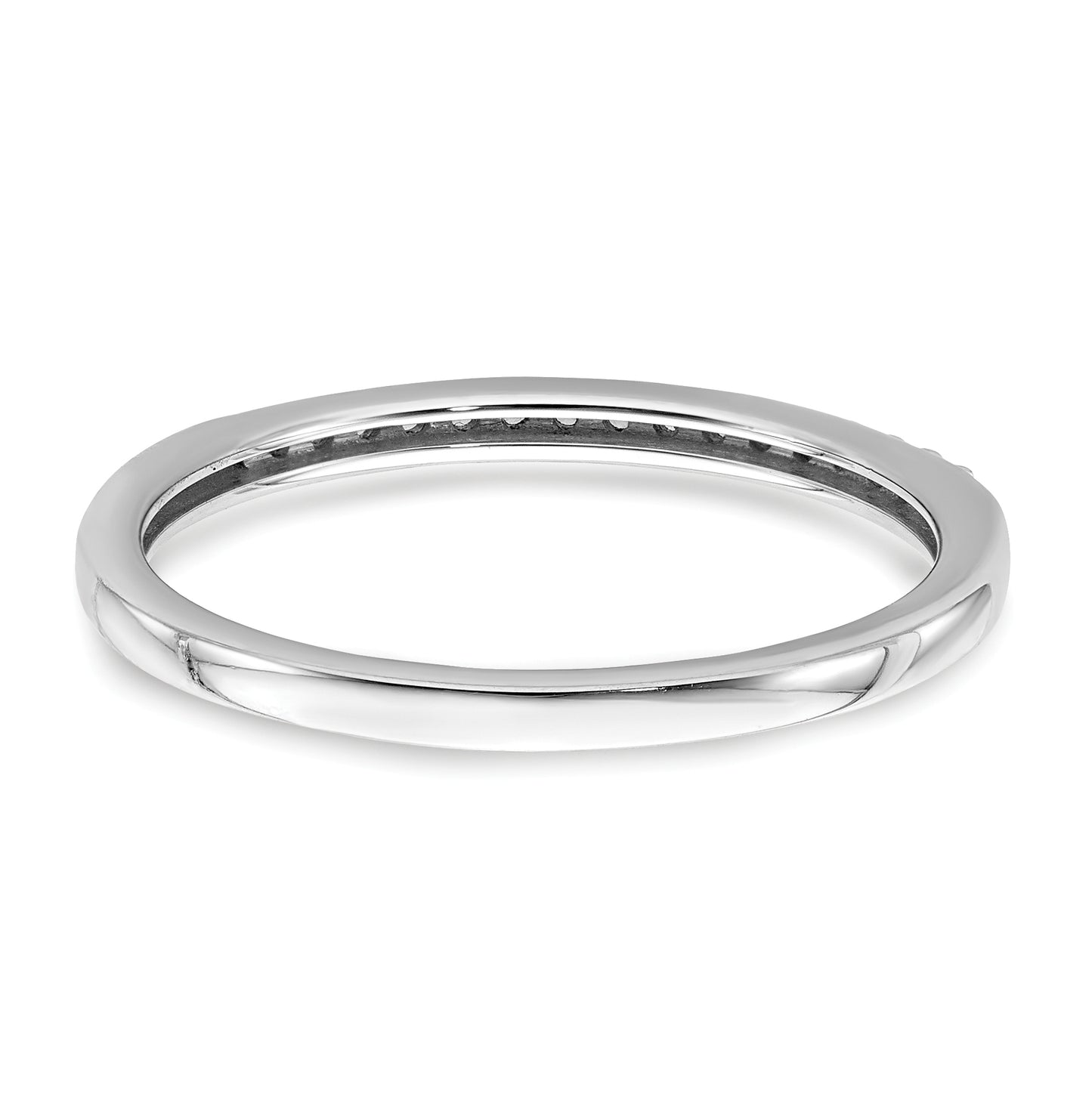 10k White Gold 1/10 carat Diamond Complete Wedding Band