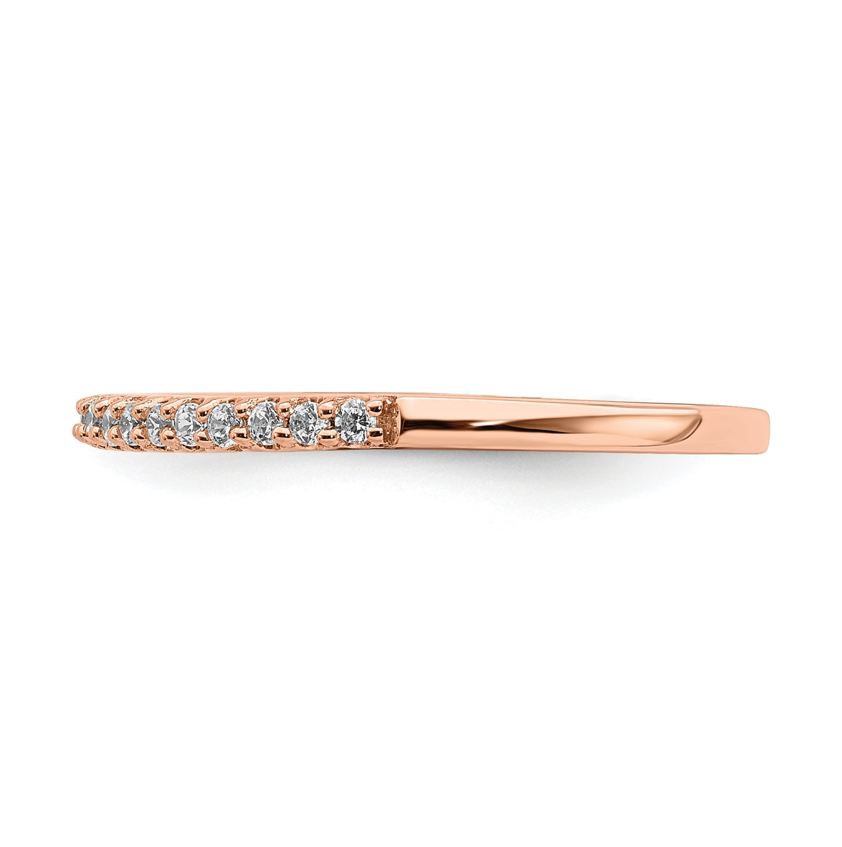 14k Rose Gold 1/5 carat Diamond Complete Wedding Band