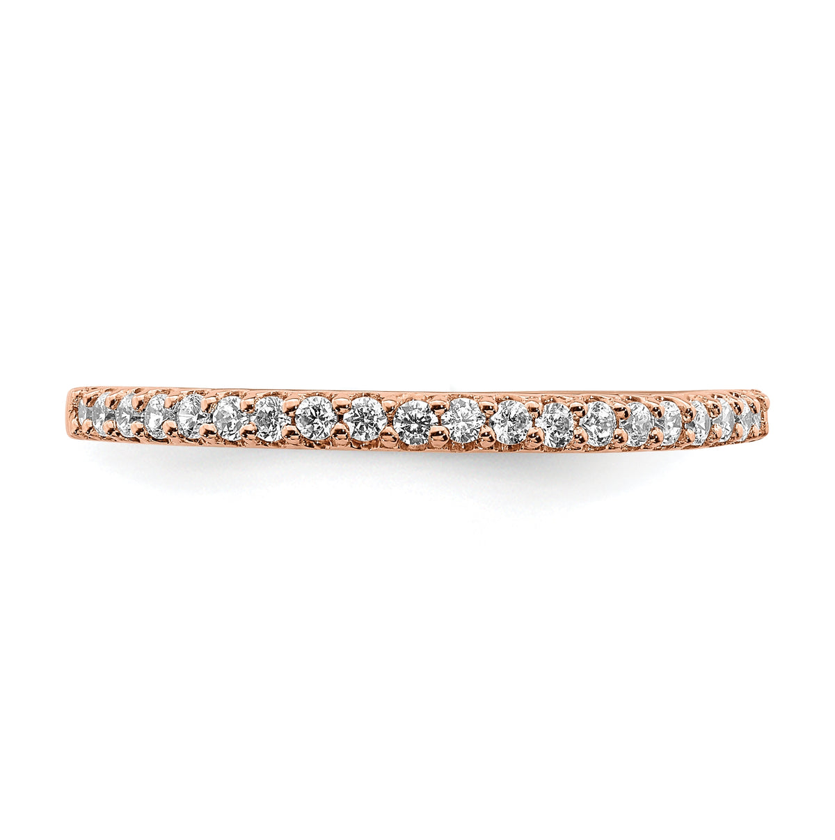 14k Rose Gold 1/5 carat Diamond Complete Wedding Band