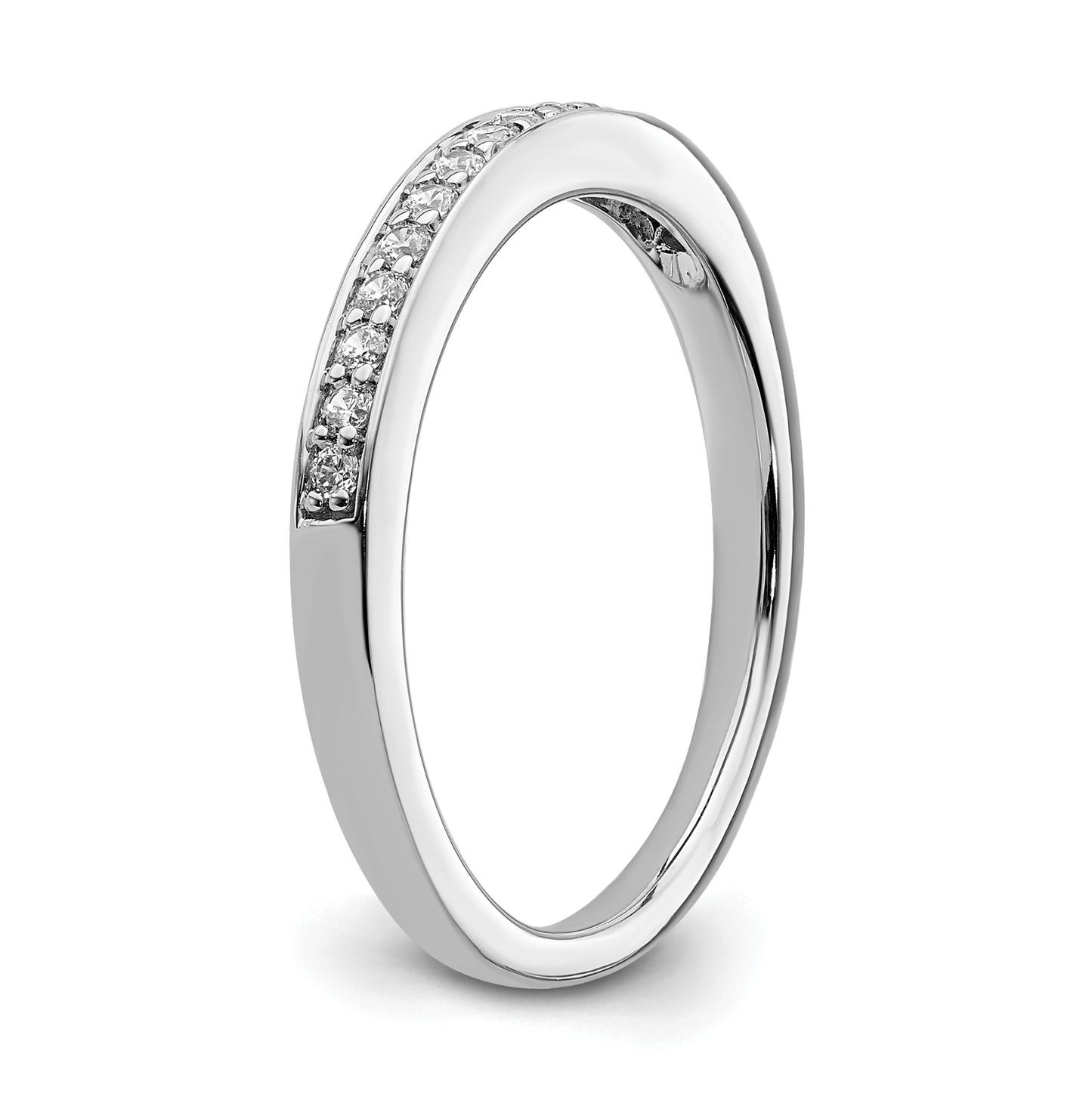 14k White Gold Diamond Wedding Bands