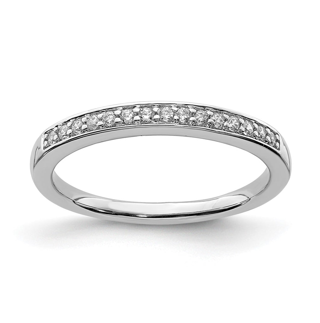 14k White Gold Diamond Wedding Bands