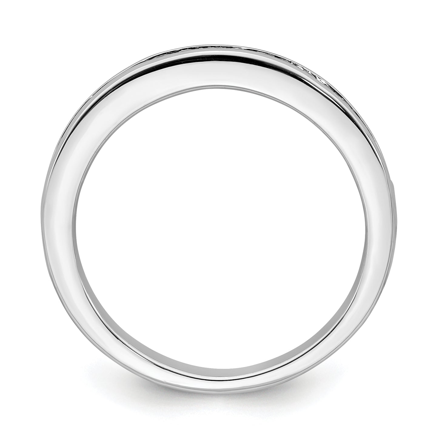 14k White Gold Diamond Band