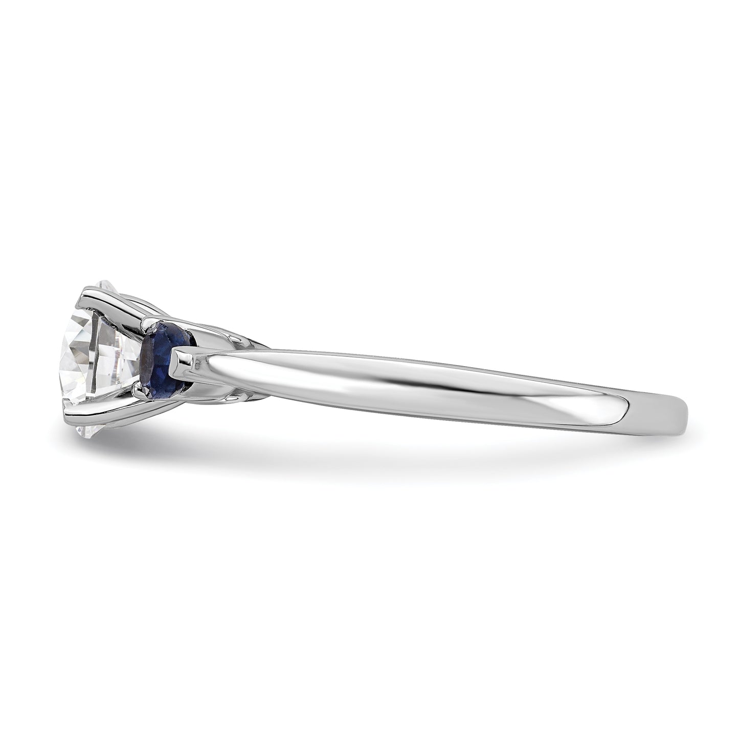 14k White Gold Sapphire Semi-mount Engagement Ring