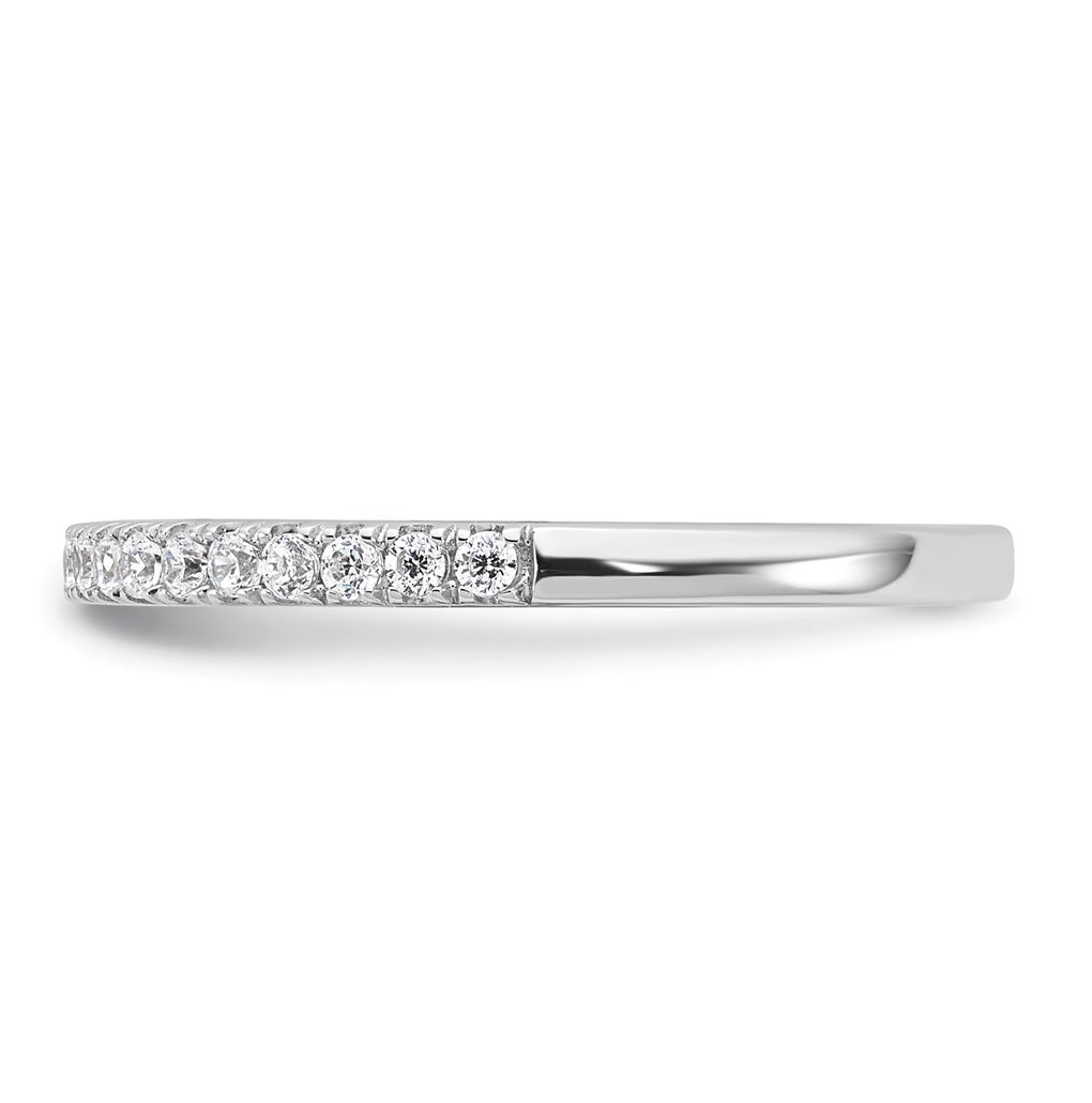 14k White Gold Complete Diamond Wedding Band