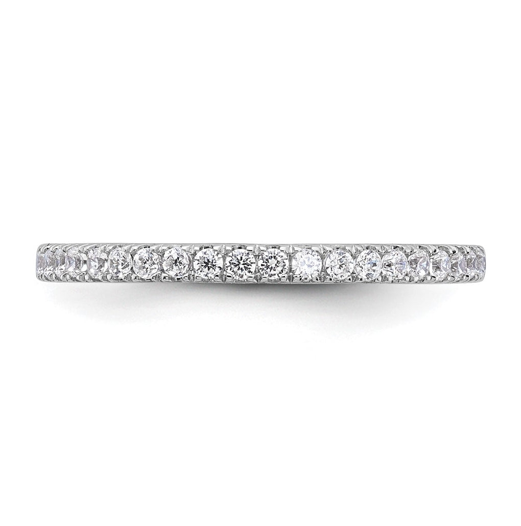 14k White Gold Complete Diamond Wedding Band