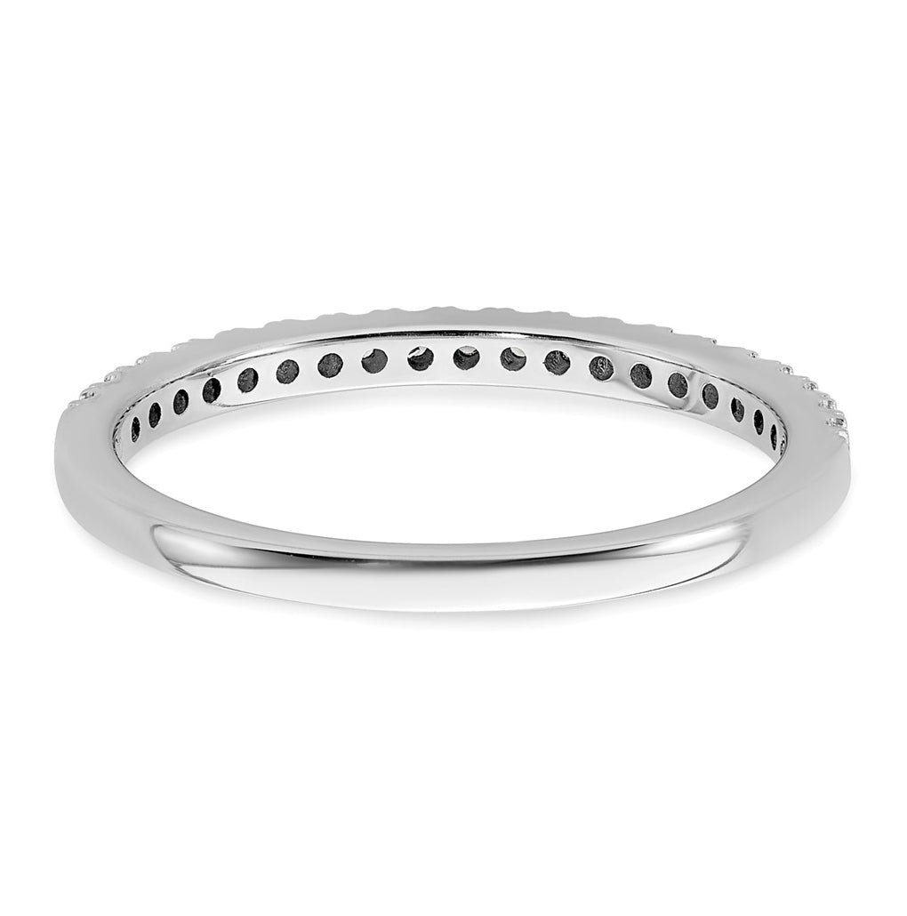 14k White Gold Complete Diamond Wedding Band