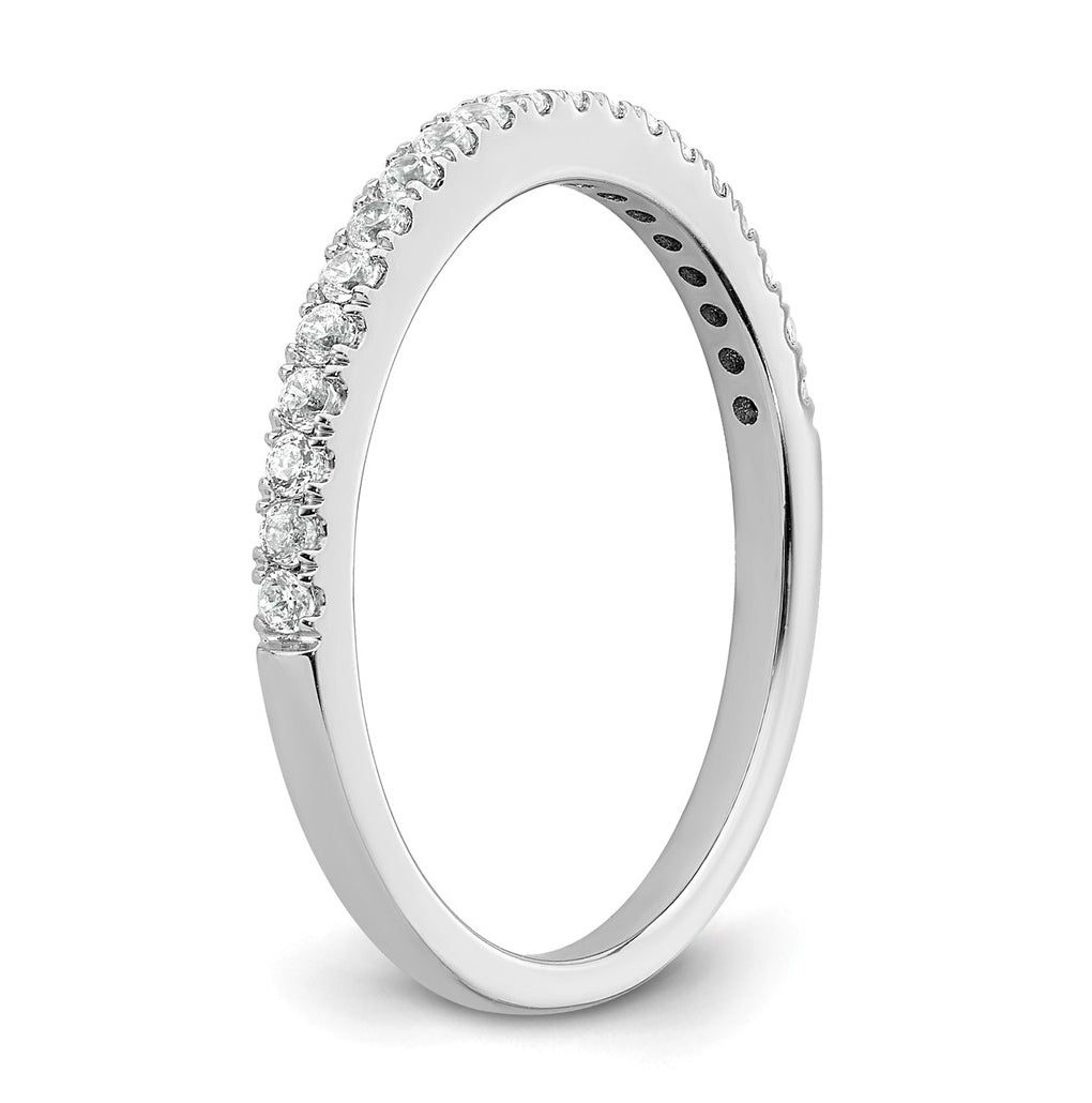 14k White Gold Complete Diamond Wedding Band