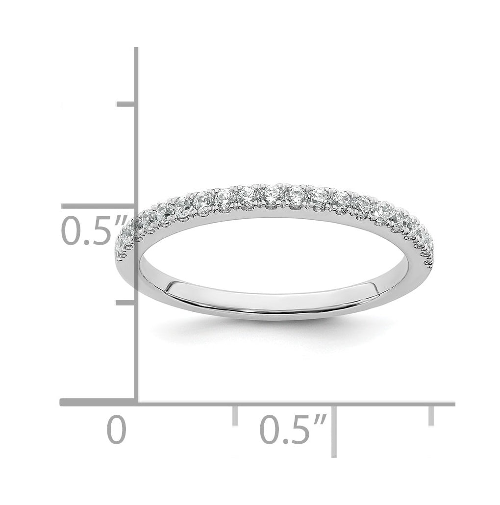 14k White Gold Complete Diamond Wedding Band