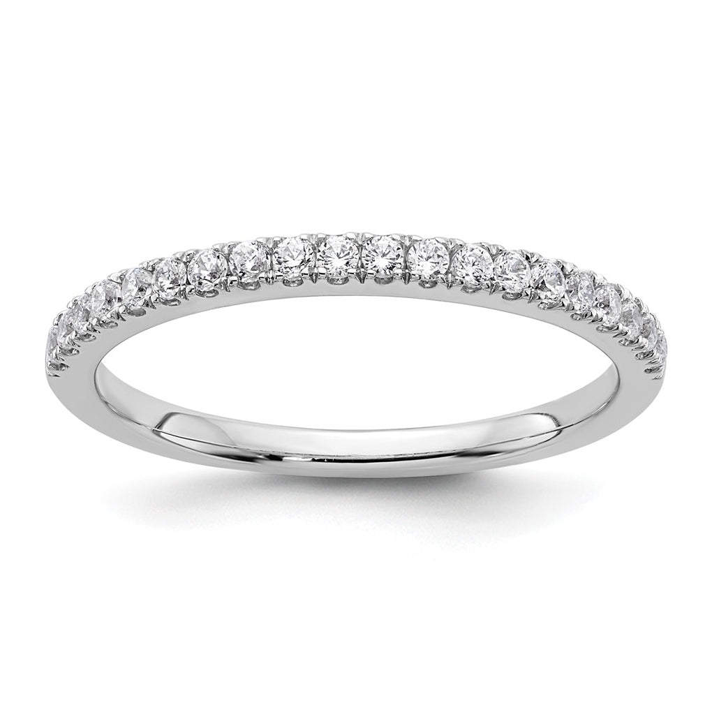 14k White Gold Complete Diamond Wedding Band