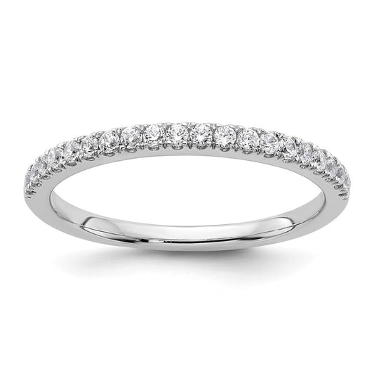 14k White Gold Complete Diamond Wedding Band