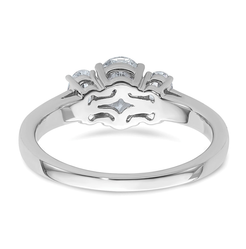 14K Yellow Or WHITE Gold Certified Lab Grown Diamond VS+ F+ Oval Complete Three Stone Engagement Ring