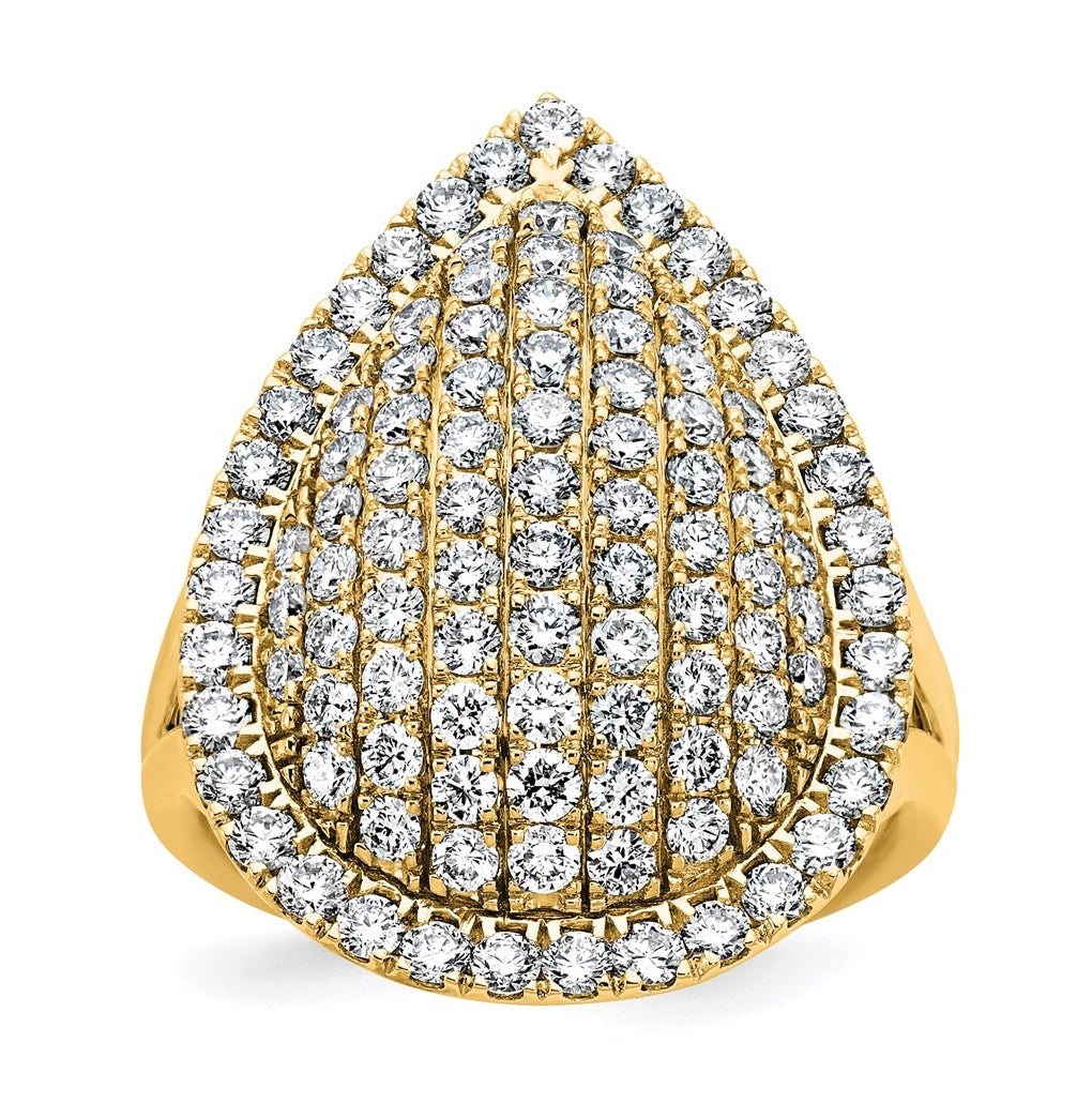 14k Yellow Gold 2 carat Lab Grown Diamond VS/SI+ G+ Complete Fashion Ring