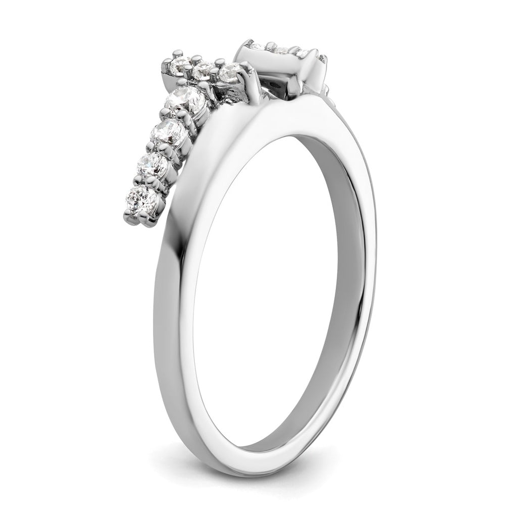 14K Yellow Or White Gold Complete Diamond Wrap Ring