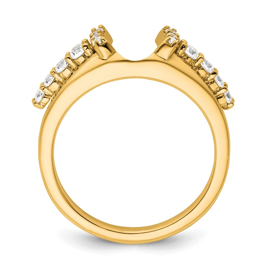 14K Yellow Or White Gold Complete Diamond Wrap Ring