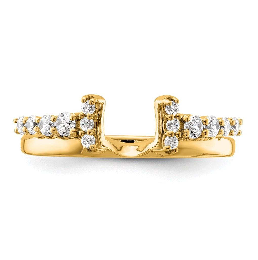 14K Yellow Or White Gold Complete Diamond Wrap Ring