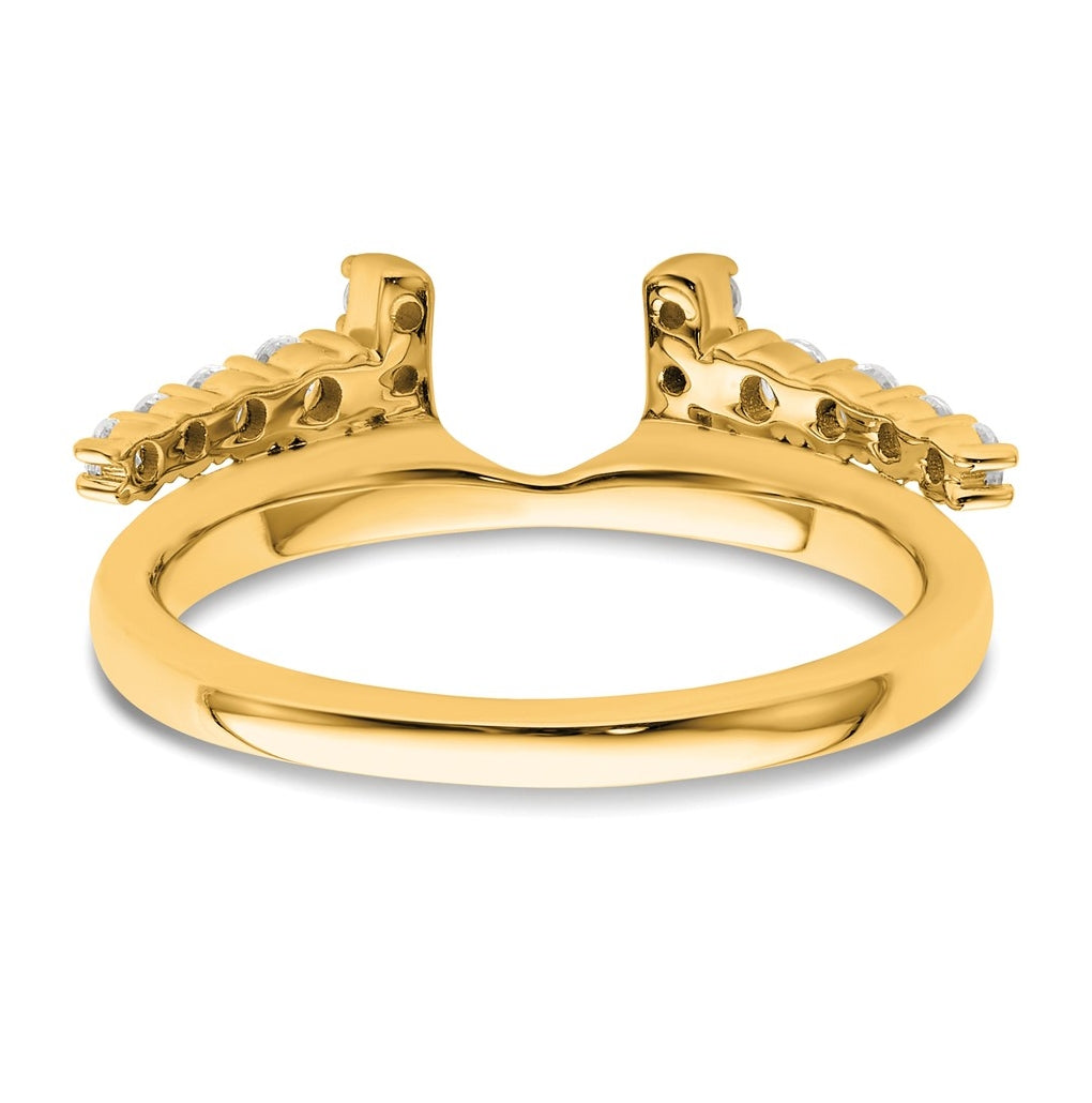14K Yellow Or White Gold Complete Diamond Wrap Ring