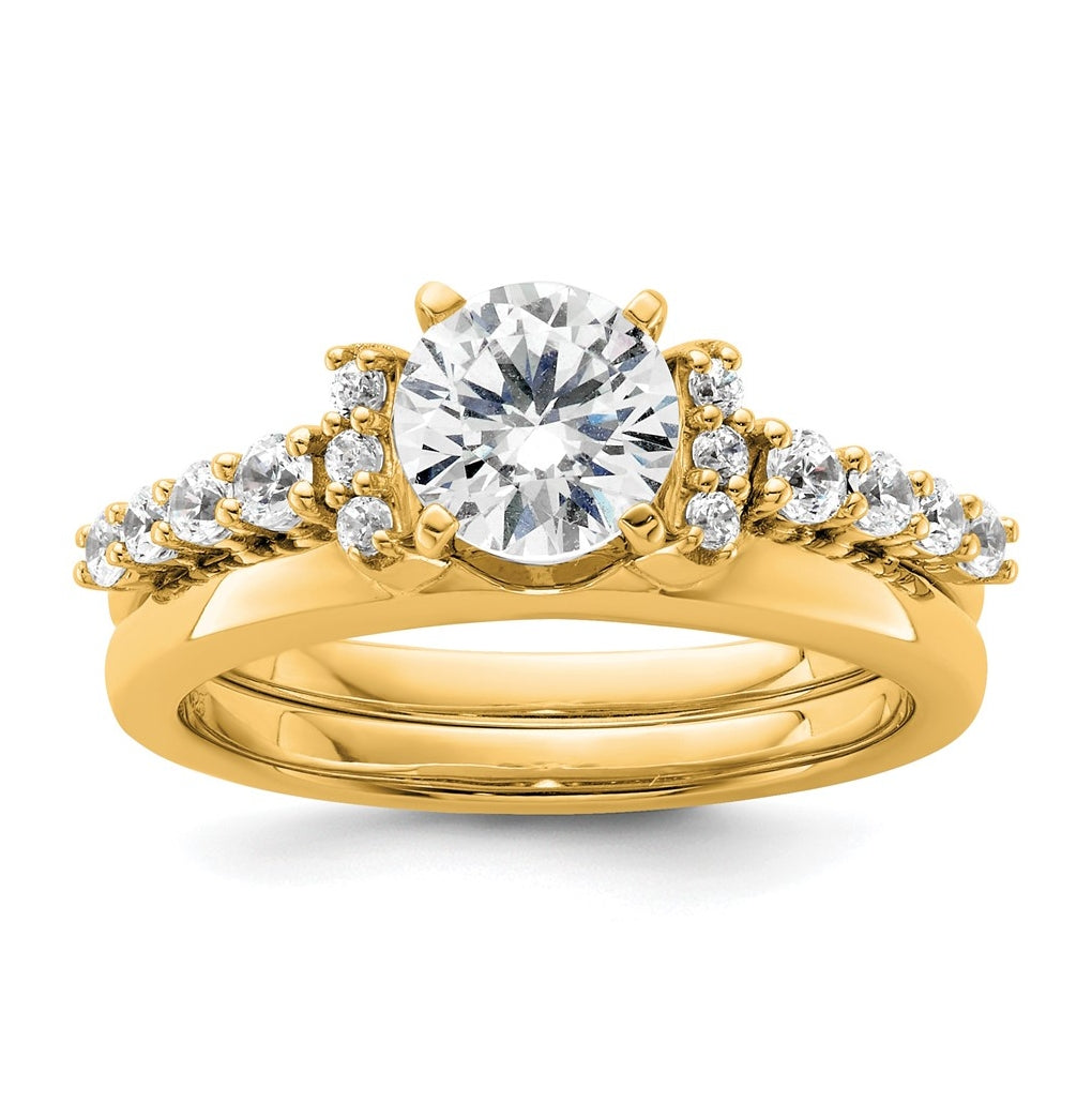 14K Yellow Or White Gold Complete Diamond Wrap Ring