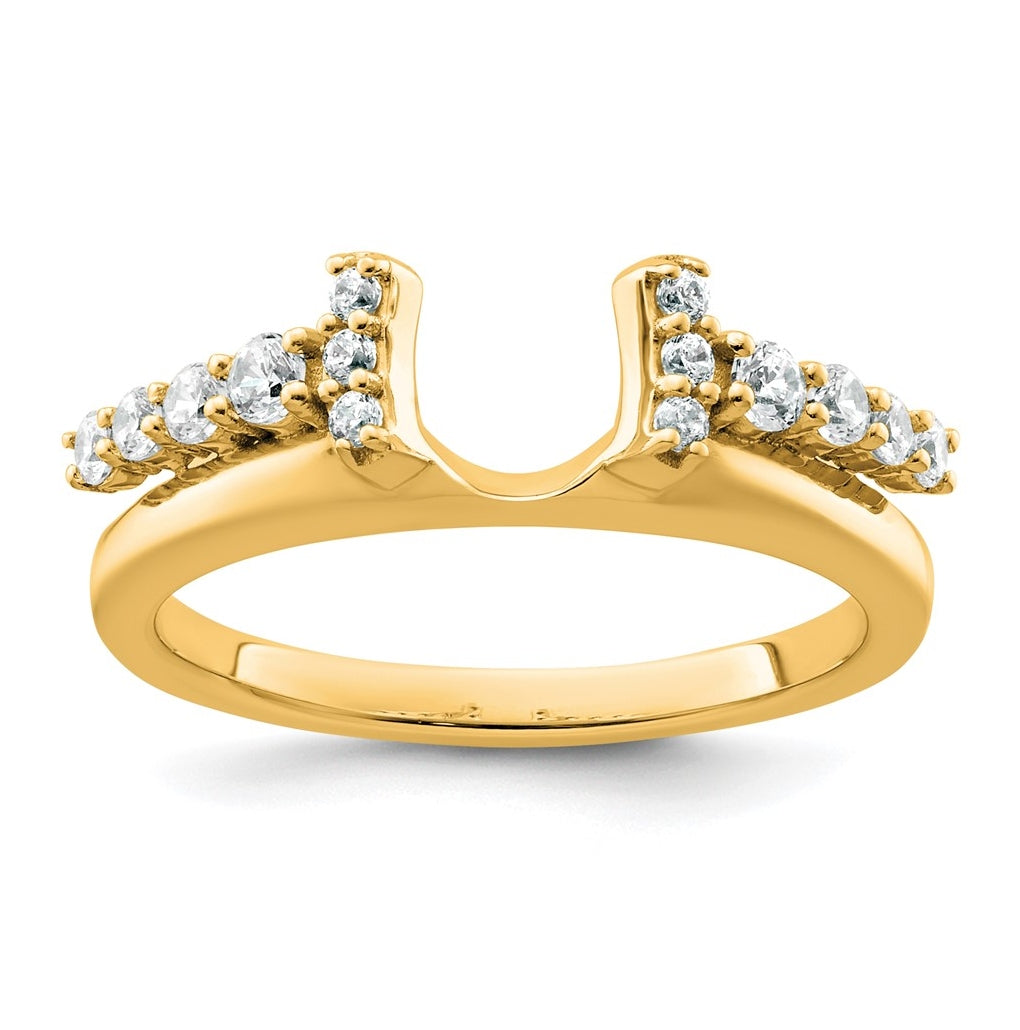 14K Yellow Or White Gold Complete Diamond Wrap Ring