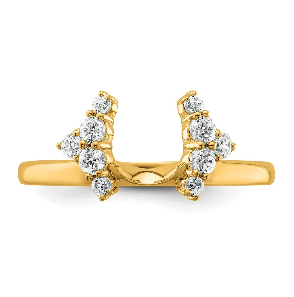 14k Yellow Gold Complete Diamond Wrap Ring
