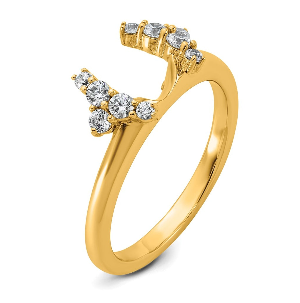 14k Yellow Gold Complete Diamond Wrap Ring