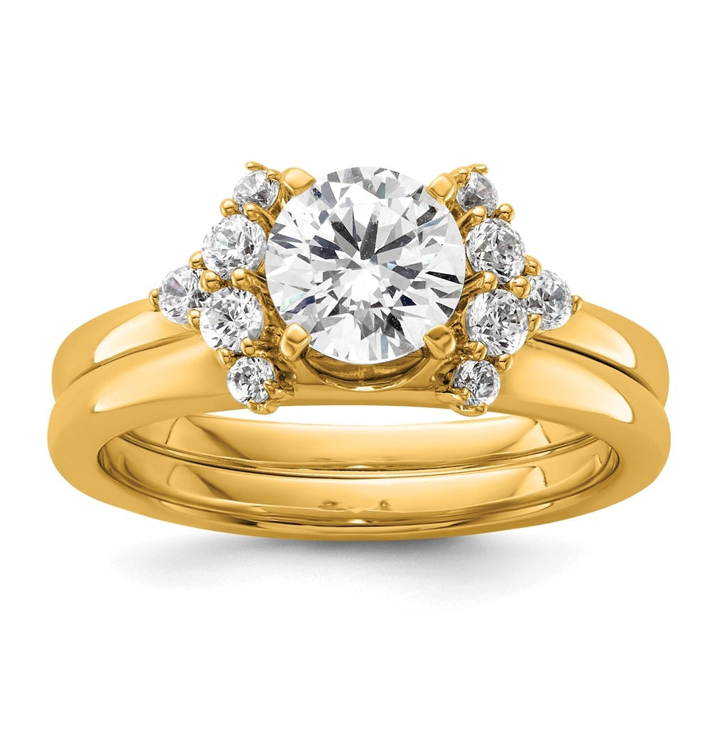 14k Yellow Gold Complete Diamond Wrap Ring