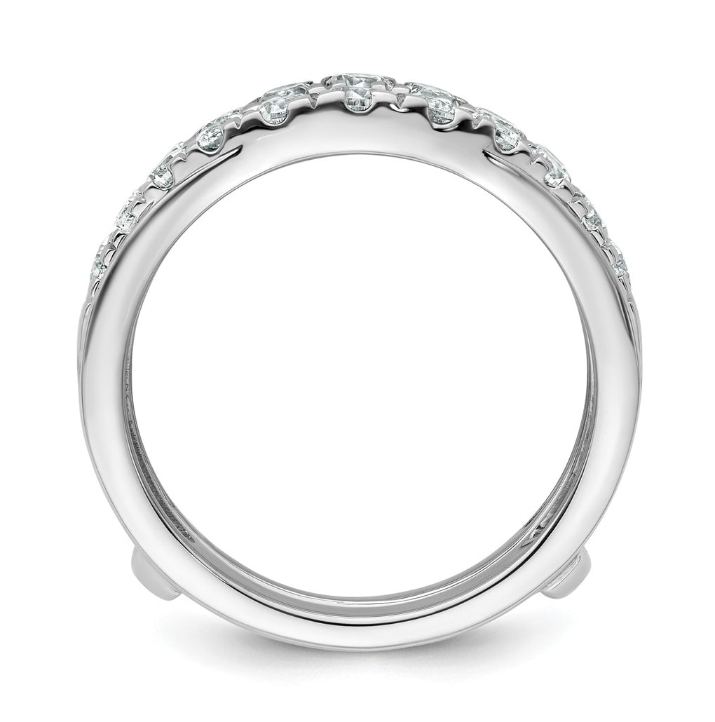 14k White Gold 1 1/5 carat Lab Grown Diamond VS/SI+ G+ Complete Ring Guard
