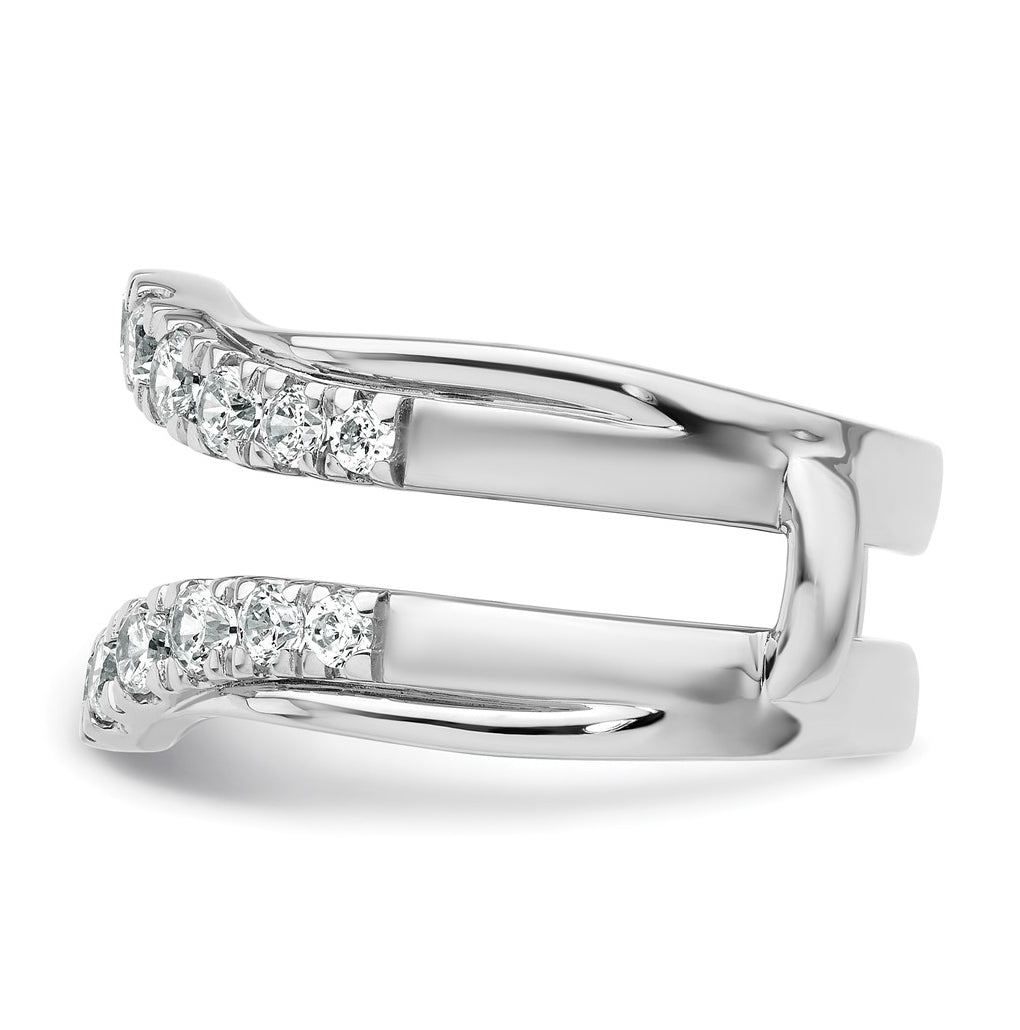 14k White Gold 1 1/5 carat Lab Grown Diamond VS/SI+ G+ Complete Ring Guard