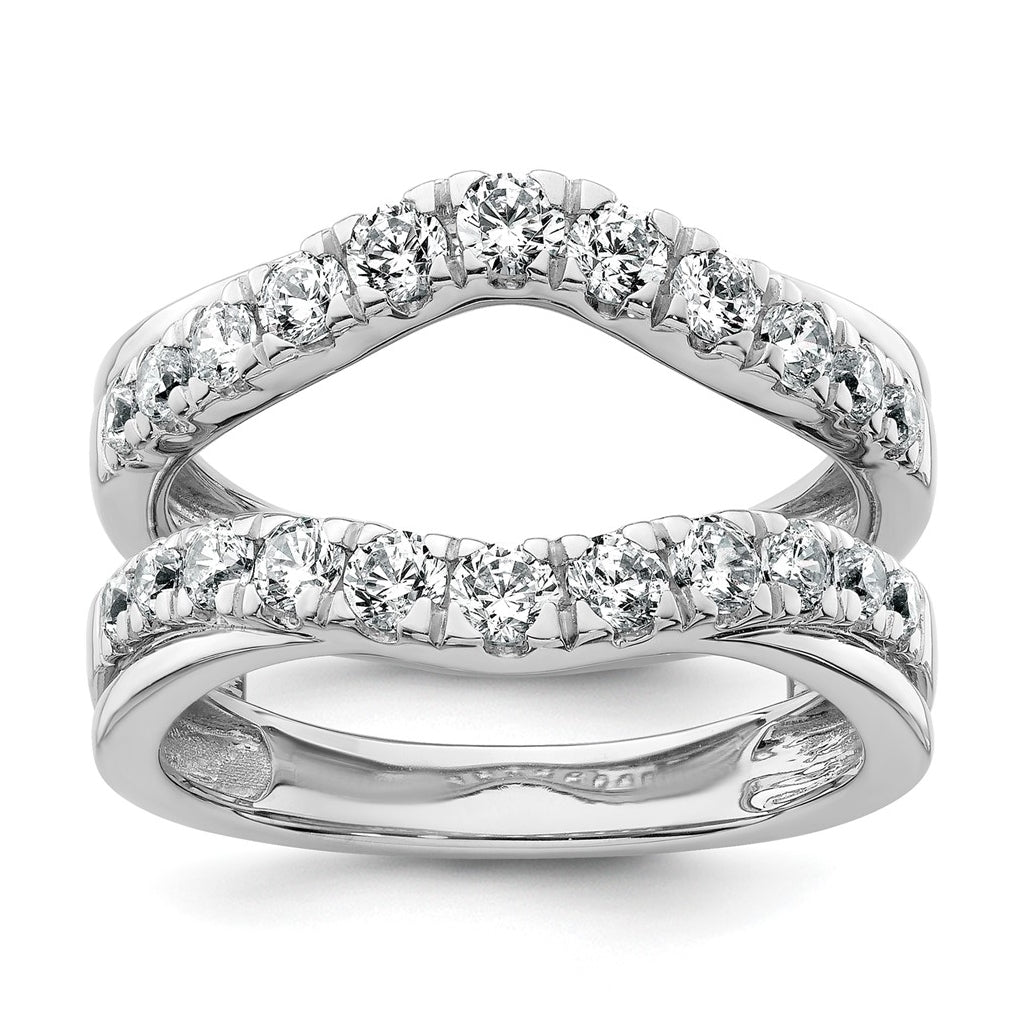 14k White Gold 1 1/5 carat Lab Grown Diamond VS/SI+ G+ Complete Ring Guard