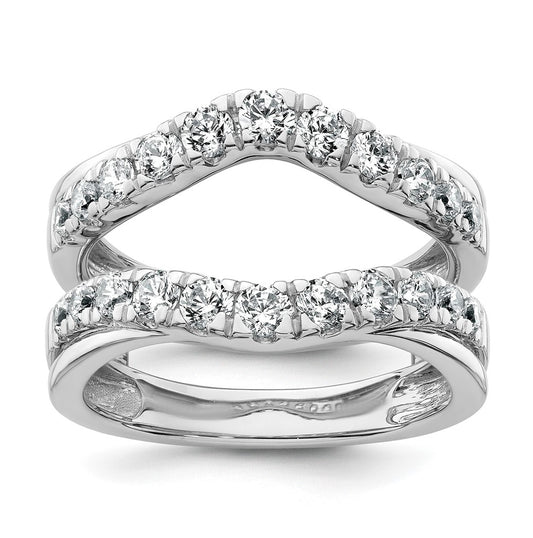 14k White Gold 1 1/5 carat Lab Grown Diamond VS/SI+ G+ Complete Ring Guard