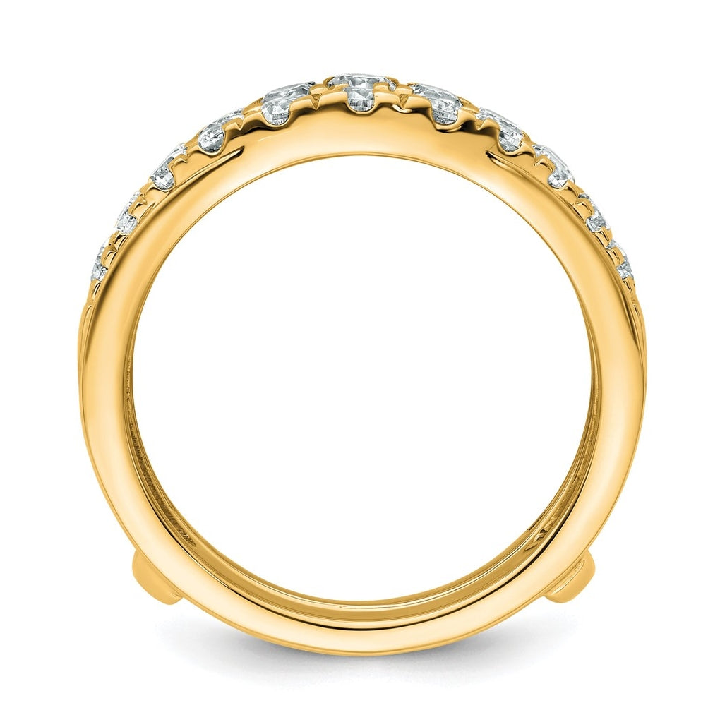 14k Yellow Gold 1 1/5 carat Lab Grown Diamond VS/SI+ G+ Complete Ring Guard