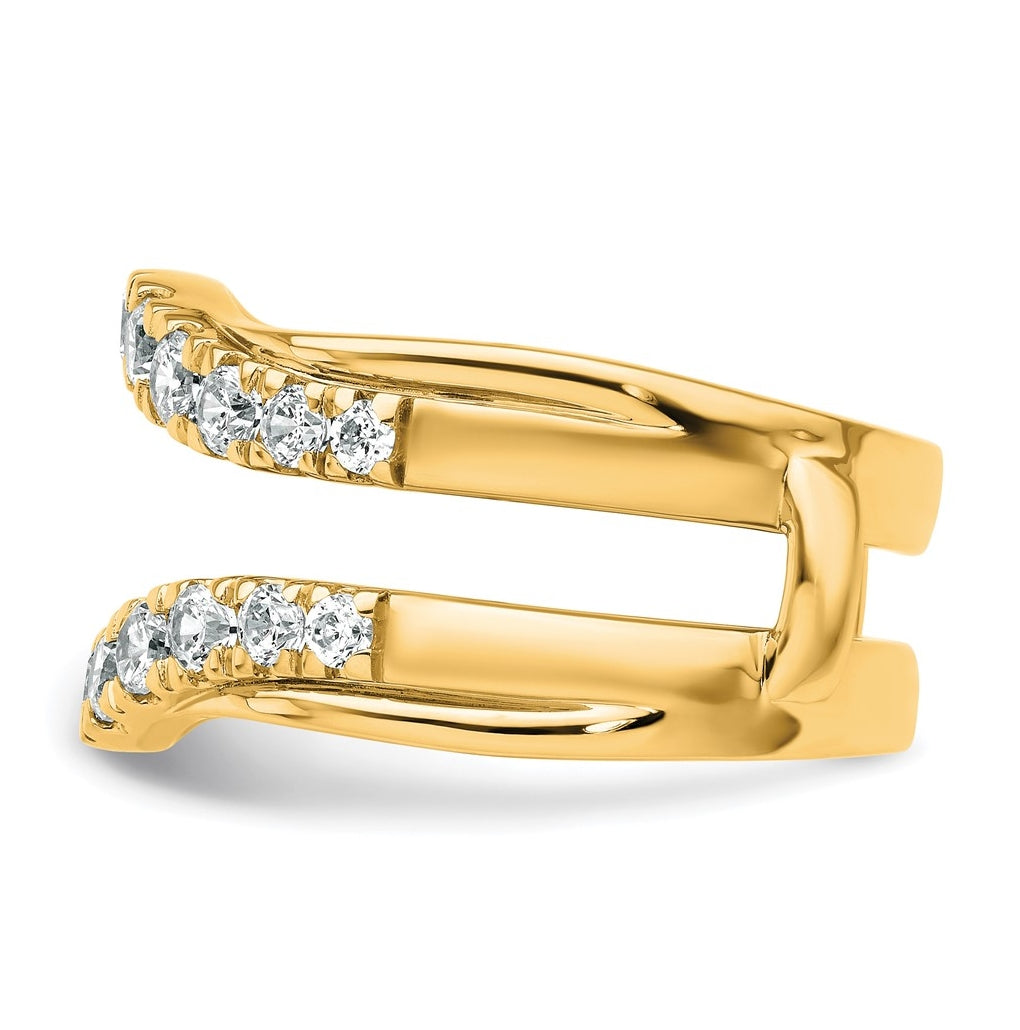 14k Yellow Gold 1 1/5 carat Lab Grown Diamond VS/SI+ G+ Complete Ring Guard