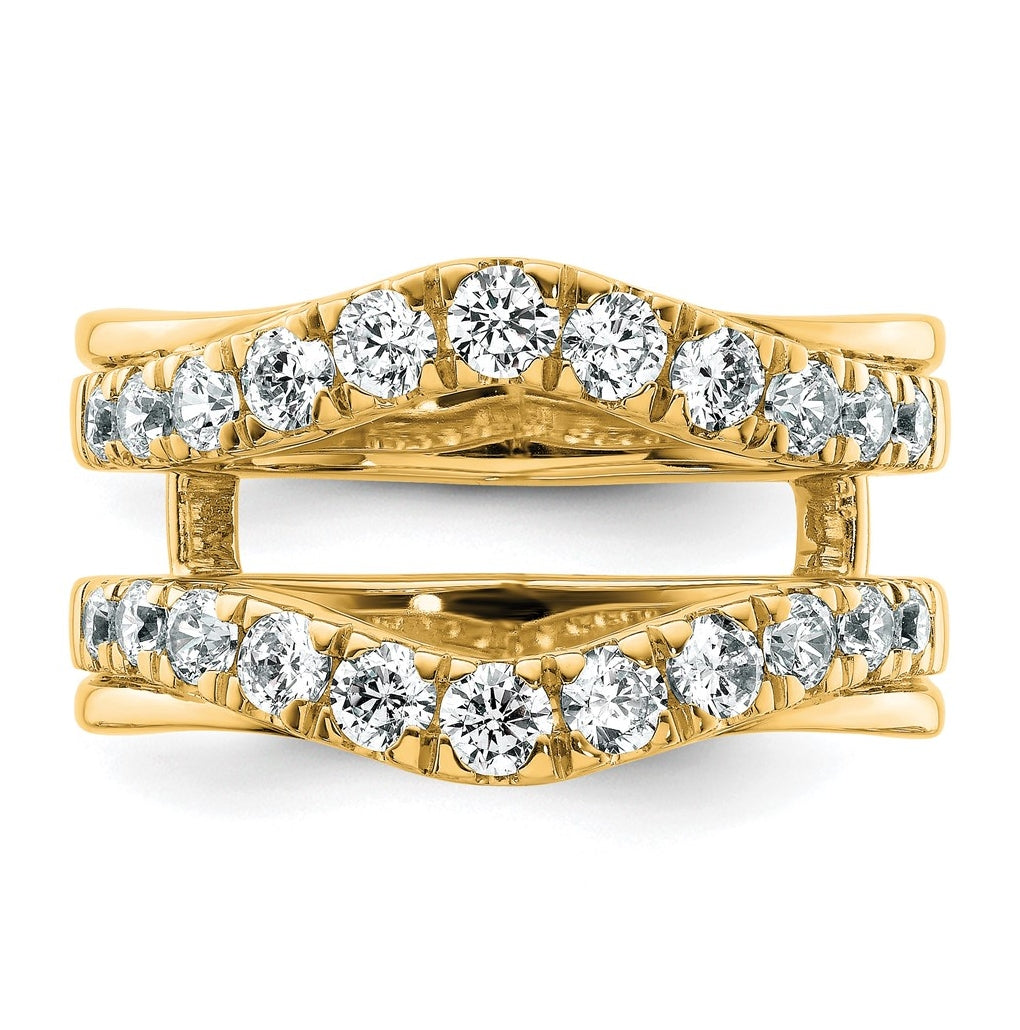 14k Yellow Gold 1 1/5 carat Lab Grown Diamond VS/SI+ G+ Complete Ring Guard
