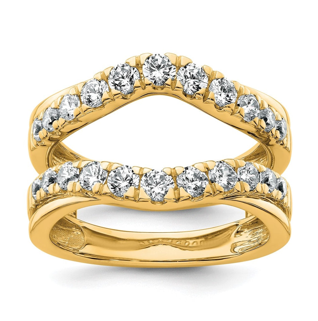 14k Yellow Gold 1 1/5 carat Lab Grown Diamond VS/SI+ G+ Complete Ring Guard