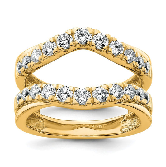 14k Yellow Gold 1 1/5 carat Lab Grown Diamond VS/SI+ G+ Complete Ring Guard